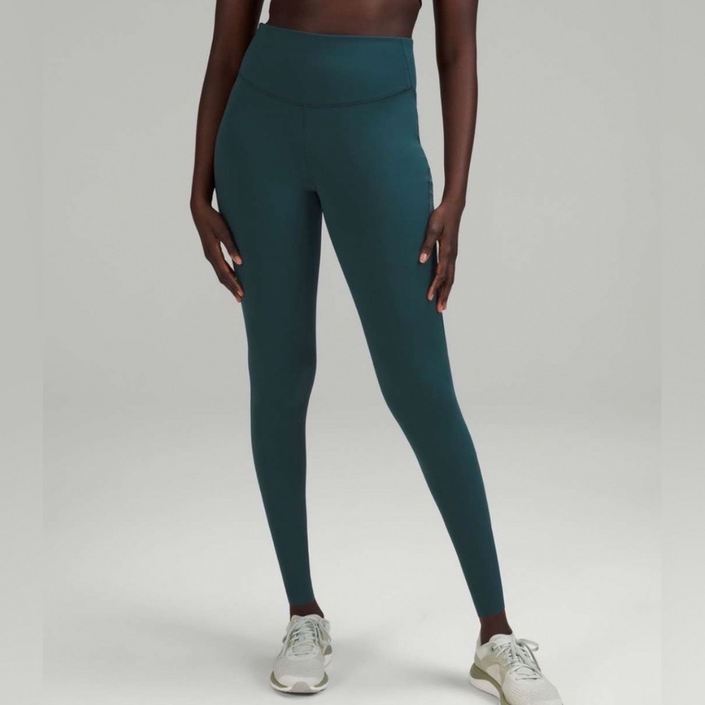 Lululemon Base Pace Running Leggings Size 4 Green Jasper